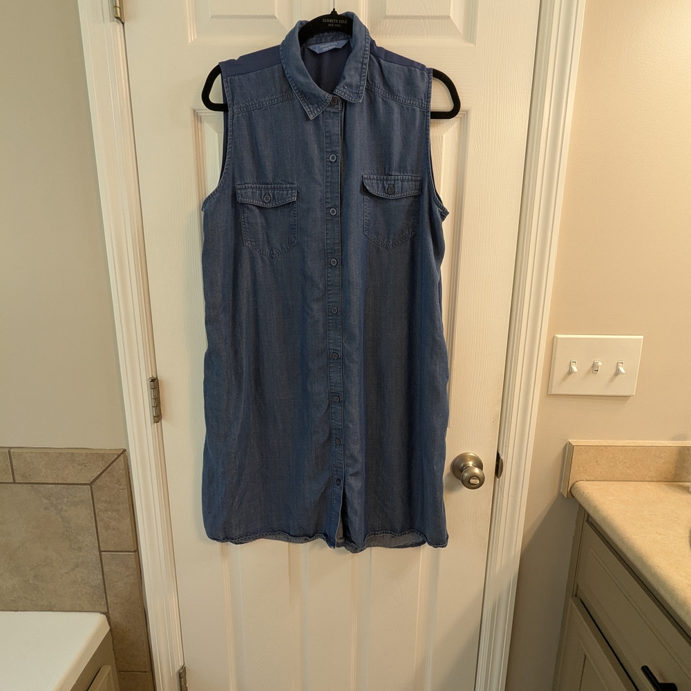 Simply Vera Vera Wang Blue Denim Sleeveless Dress